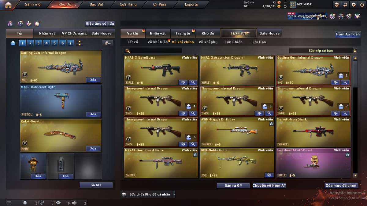 shop acc cf uy tin gia re